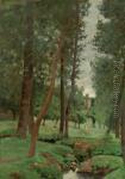 Le Ruisseau En Foret Toile Oil Painting by Antoine Chintreuil