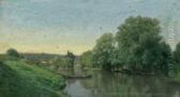 Bords De Riviere Oil Painting by Antoine Chintreuil