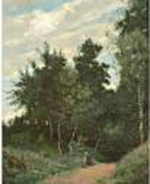 Chemin A L'oree De La Foret Oil Painting by Antoine Chintreuil