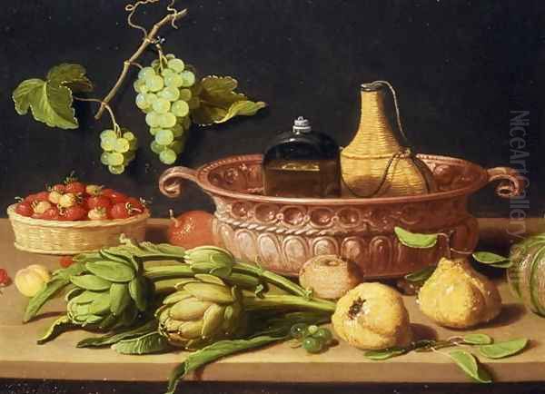 A Still Life with Artichokes Oil Painting by Jan van Kessel