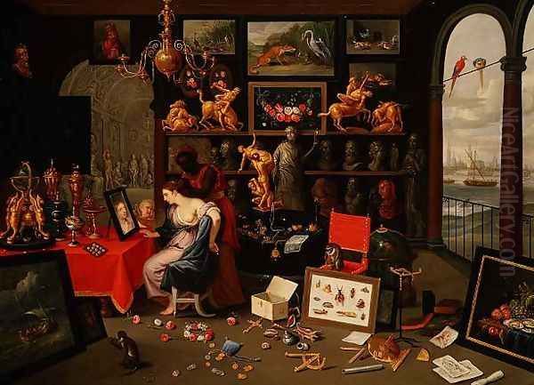 Venus at her Toilet Oil Painting by Jan van Kessel