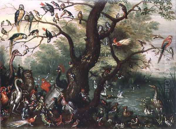 Concert of Birds 2 Oil Painting by Jan van Kessel