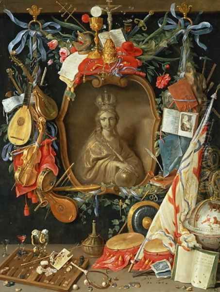 Ecclesia Surrounded by Symbols of Vanity Oil Painting by Jan van Kessel