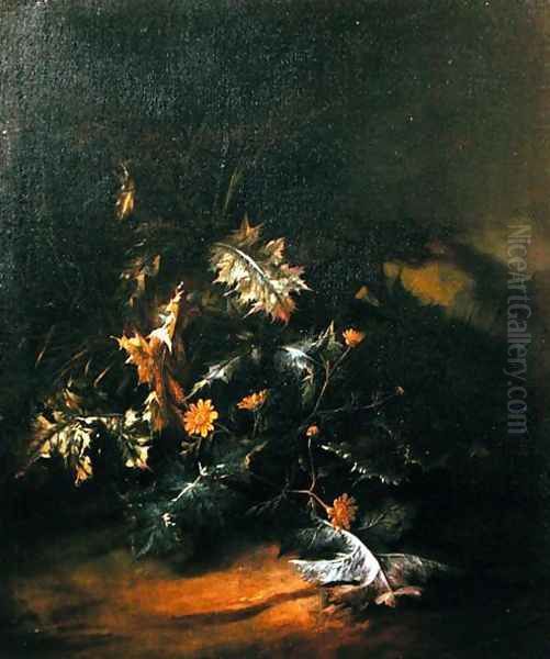 Thistles Oil Painting by Jan van Kessel