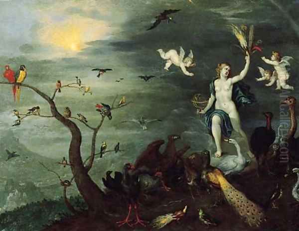 An allegory of Air Oil Painting by Jan van Kessel