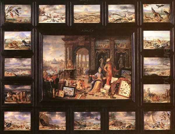 The Continent of Asia Oil Painting by Jan van Kessel