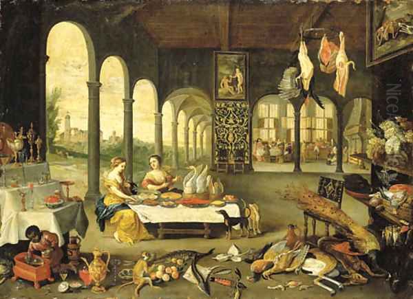 An Allegory of Taste Oil Painting by Jan van Kessel