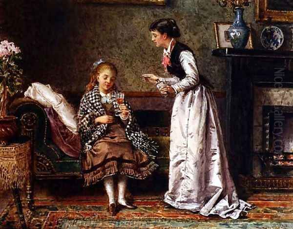 A Tonic Oil Painting by George Goodwin Kilburne