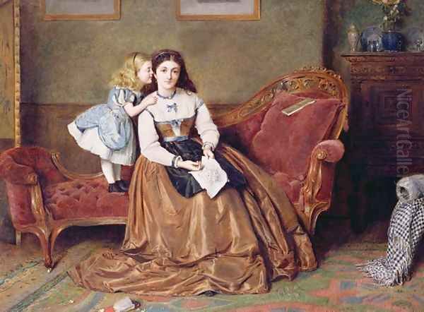 A Mothers Darling Oil Painting by George Goodwin Kilburne