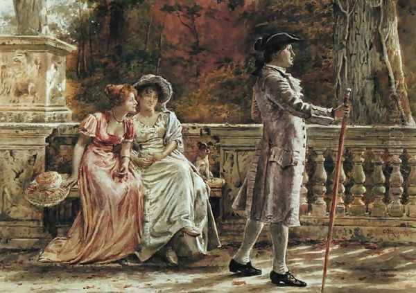 Making an Impression Oil Painting by George Goodwin Kilburne