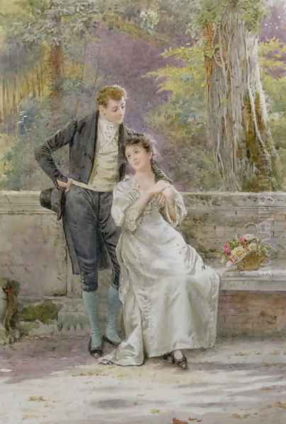 Courtship Oil Painting by George Goodwin Kilburne