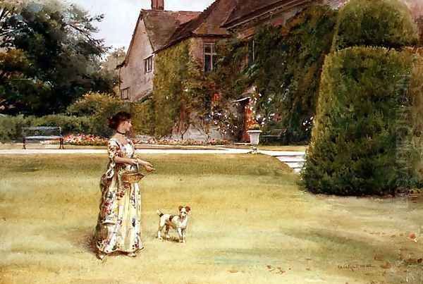 On the Lawn Oil Painting by George Goodwin Kilburne