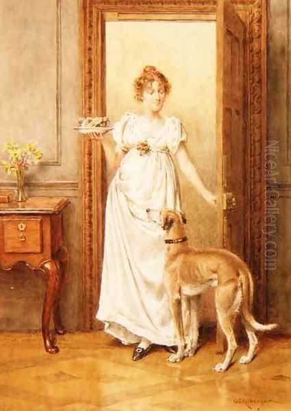 Tasty Morsels Oil Painting by George Goodwin Kilburne