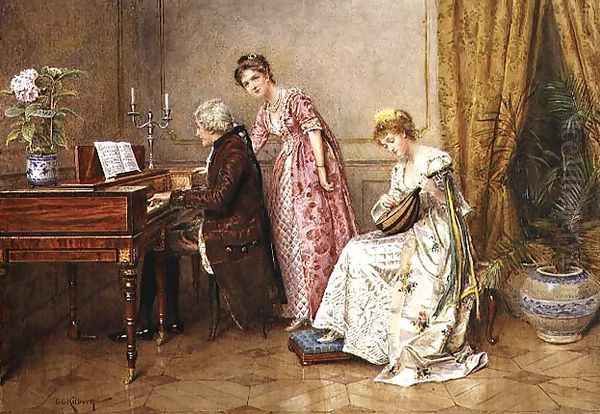 The Trio Oil Painting by George Goodwin Kilburne