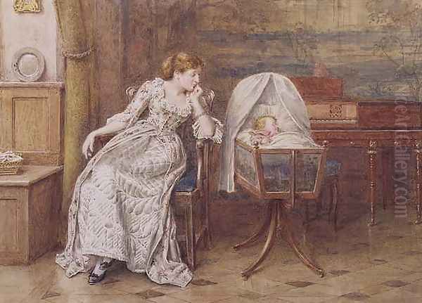 A Mothers Love Oil Painting by George Goodwin Kilburne