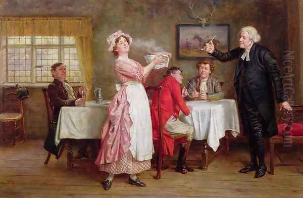 To Crown the Feast Oil Painting by George Goodwin Kilburne