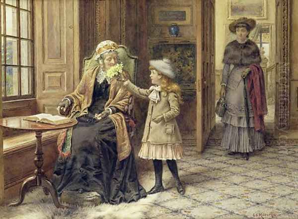 Posy for Grandma Oil Painting by George Goodwin Kilburne