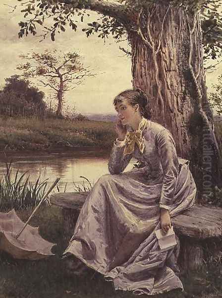 The Letter Oil Painting by George Goodwin Kilburne