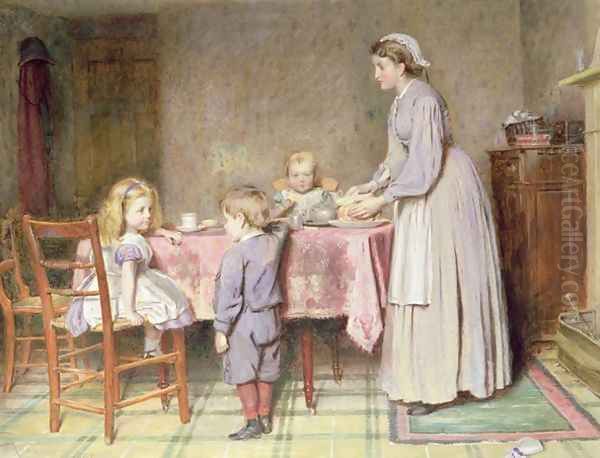 Tea Time Oil Painting by George Goodwin Kilburne