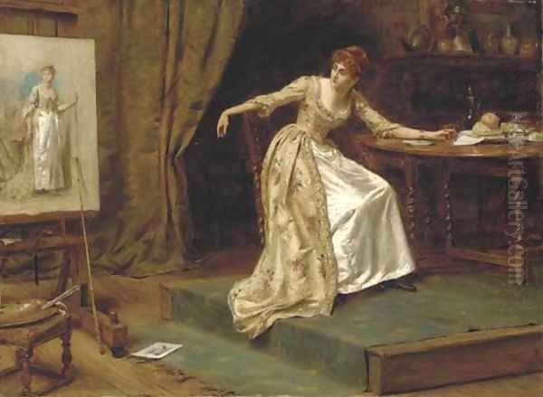 The Artist's Model Oil Painting by George Goodwin Kilburne