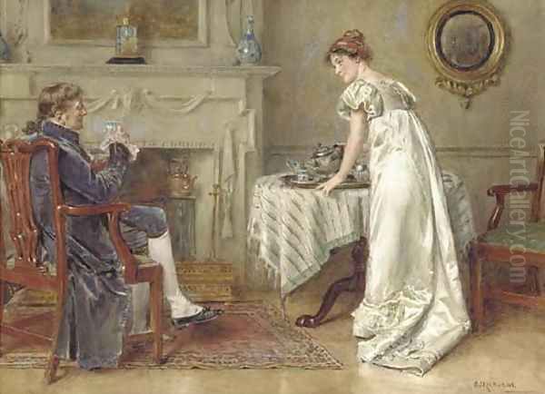 Elegant company Oil Painting by George Goodwin Kilburne