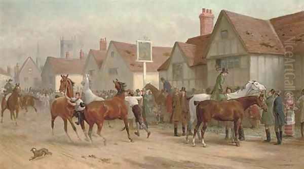 The horse fair Oil Painting by George Goodwin Kilburne