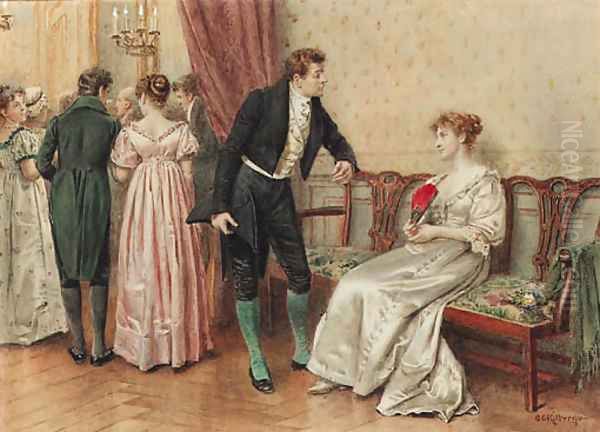 May I have the pleasure Oil Painting by George Goodwin Kilburne