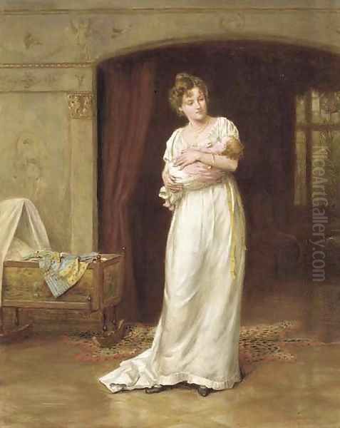 The Lullaby Oil Painting by George Goodwin Kilburne