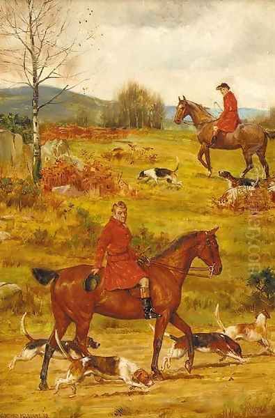 Setting off Oil Painting by George Goodwin Kilburne