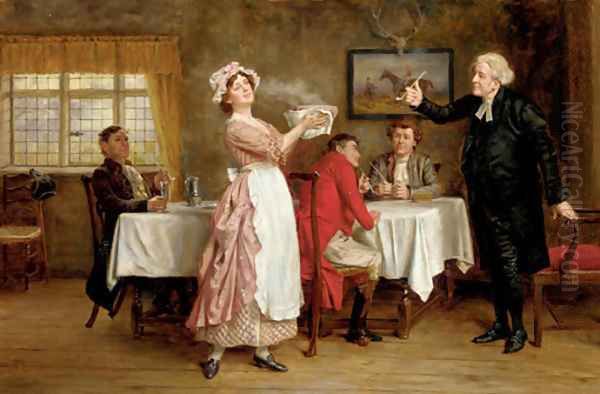 After the Hunt Oil Painting by George Goodwin Kilburne