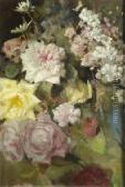 Fiori Oil Painting by Cesare Ciani