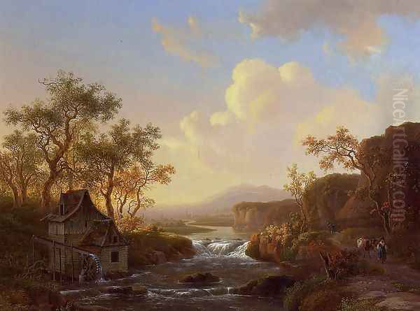 The Watermill Oil Painting by Willem De Klerk