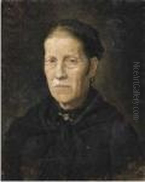 Ritratto Della Madre Oil Painting by Cesare Ciani