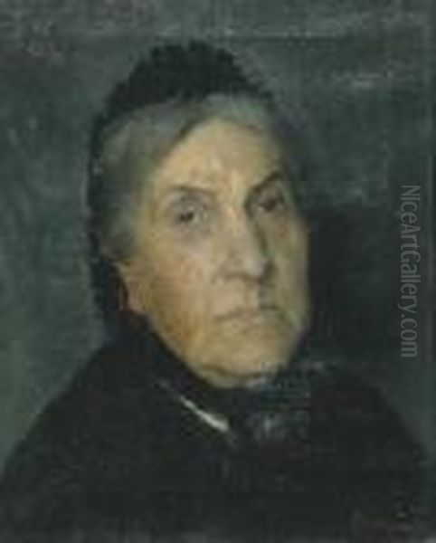 Ritratto Della Nonna Oil Painting by Cesare Ciani