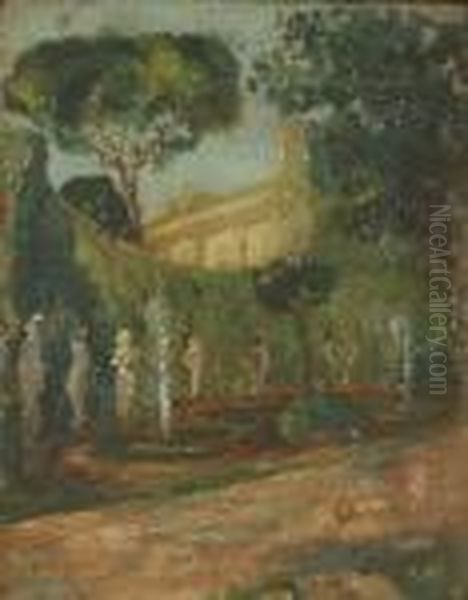 Fontana Nel Parco Oil Painting by Emma Ciardi