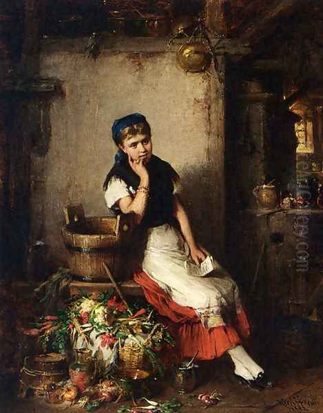 The Love Letter Oil Painting by Hermann Kern