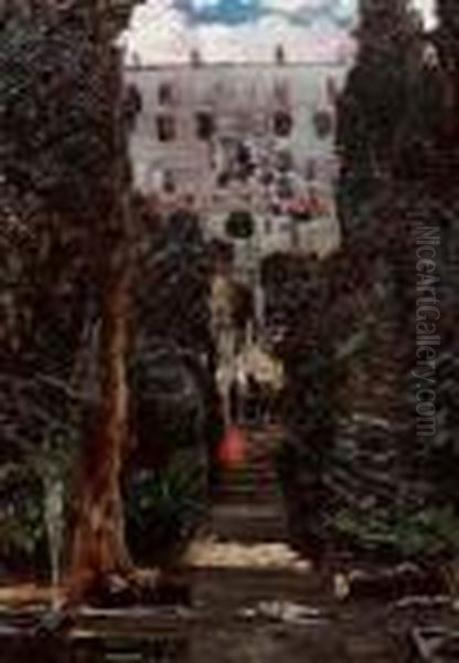 Villa D'este Oil Painting by Emma Ciardi