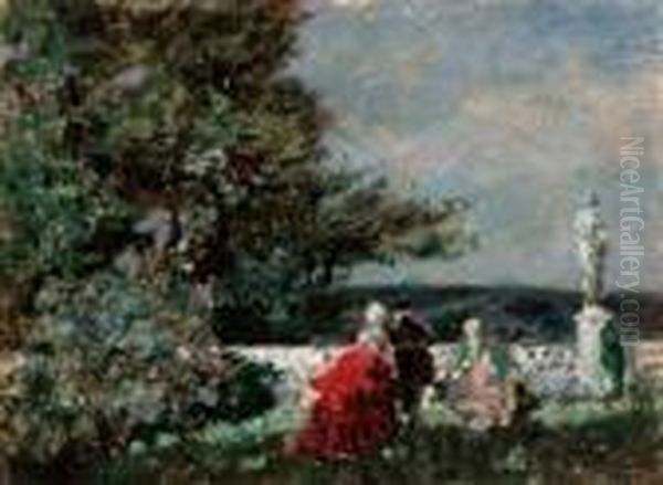 In Giardino - 1907 Oil Painting by Emma Ciardi