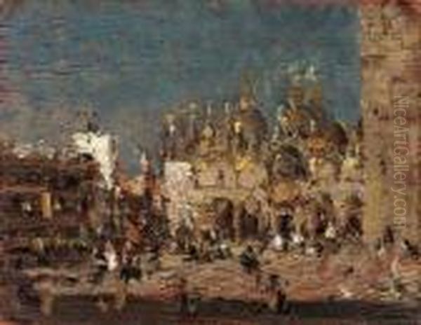 Piazza San Marco, Pomeriggio Oil Painting by Emma Ciardi