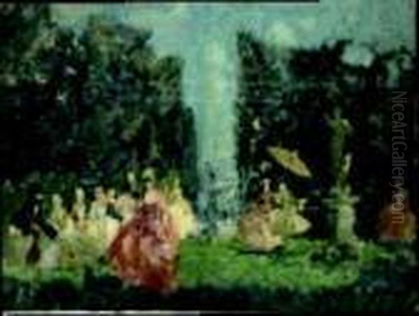 Scena Settecentesca In Giardino Oil Painting by Emma Ciardi