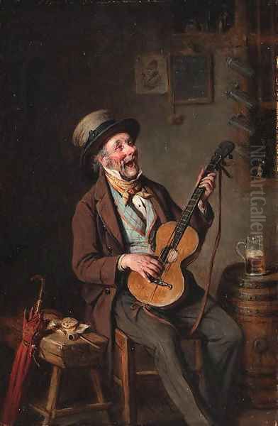 A merry melody Oil Painting by Hermann Kern