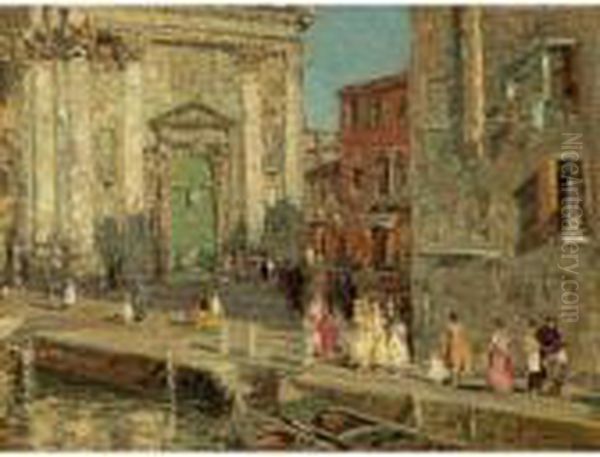 Campo San Barnaba Oil Painting by Emma Ciardi