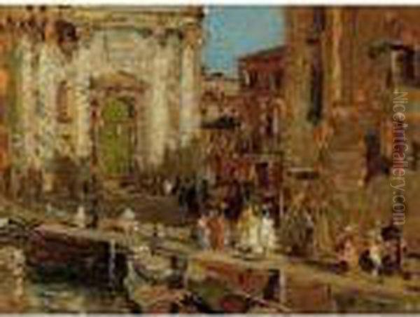 Campo San Barnaba Oil Painting by Emma Ciardi