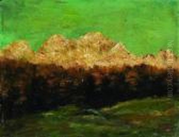 Paesaggio Di Alta Montagna Oil Painting by Beppe Ciardi