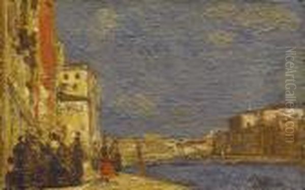 Il Canal Grande Oil Painting by Beppe Ciardi