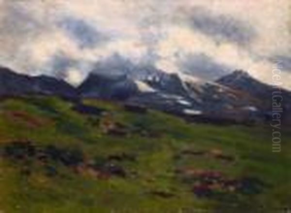 Paesaggio Di Montagna Oil Painting by Beppe Ciardi