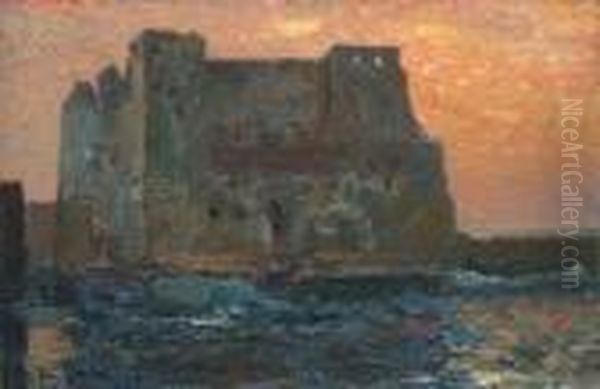 Castel Dell'ovo Oil Painting by Beppe Ciardi