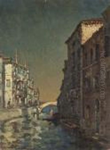 Tramonto A Venezia Oil Painting by Beppe Ciardi