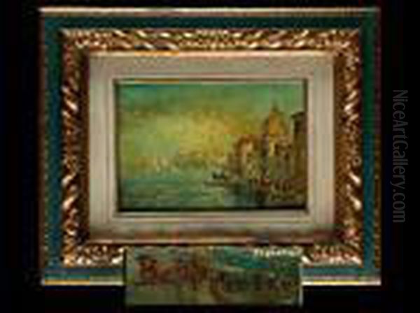 Venezianische Ansicht Oil Painting by Beppe Ciardi