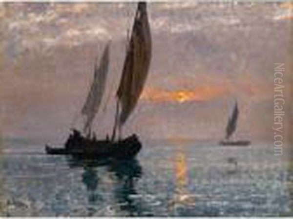 Barca Da Trasporto Oil Painting by Beppe Ciardi